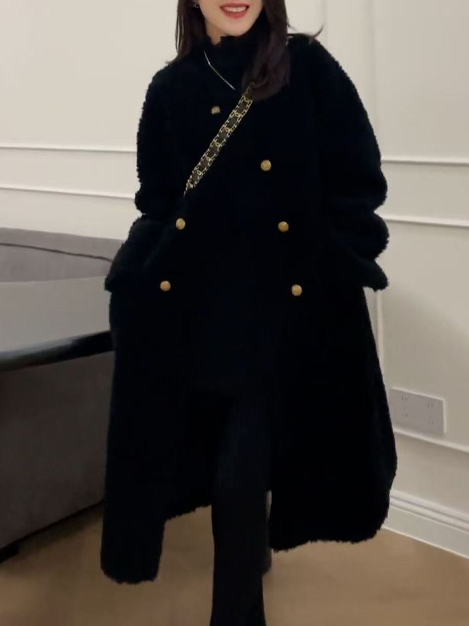 Wool Coat Peacoat - Kurtka z futra jagnięcego w rozmiarze