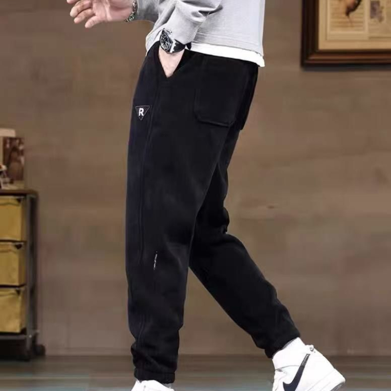 Corduroy Pant Warm - Męskie zimowe spodnie z polarową podszewką,