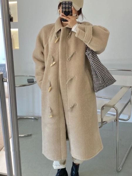 Długi, gruby, zimowy płaszcz z – Wool Coat Peacoat recenzja i cena