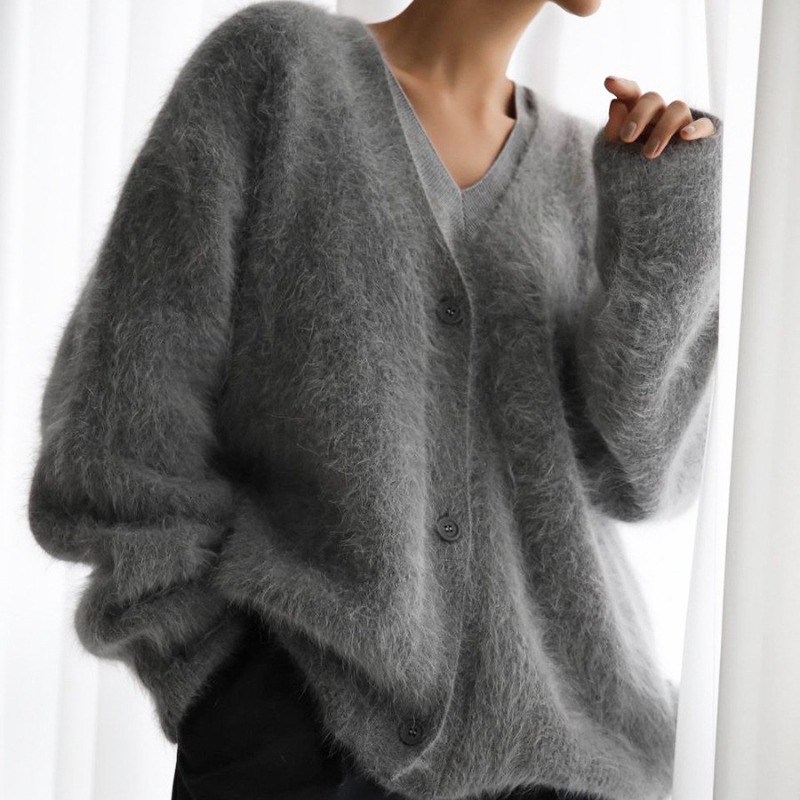 Damski, puszysty sweter z deko – Wool Coat Peacoat recenzja i cena
