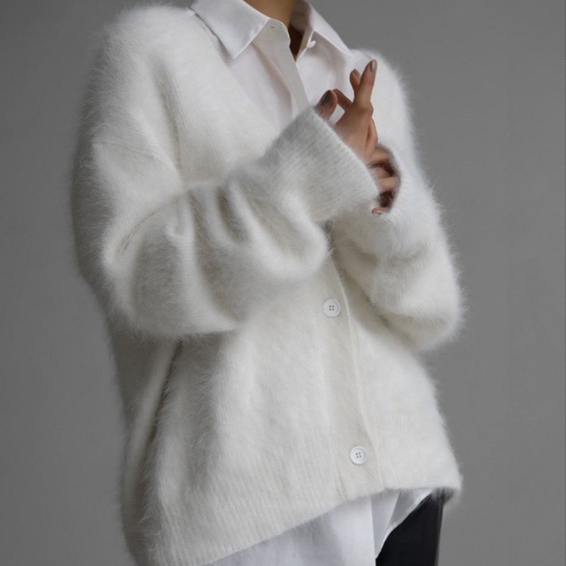 Damski, puszysty sweter z deko – Wool Coat Peacoat recenzja i cena